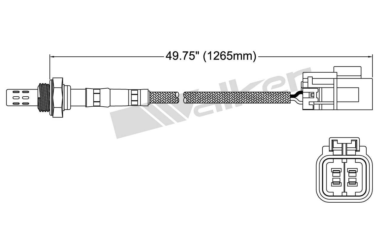 Walker Products Walker Products 250-24101 Oxygen Sensor 4-W Direct Fit 250-24101
