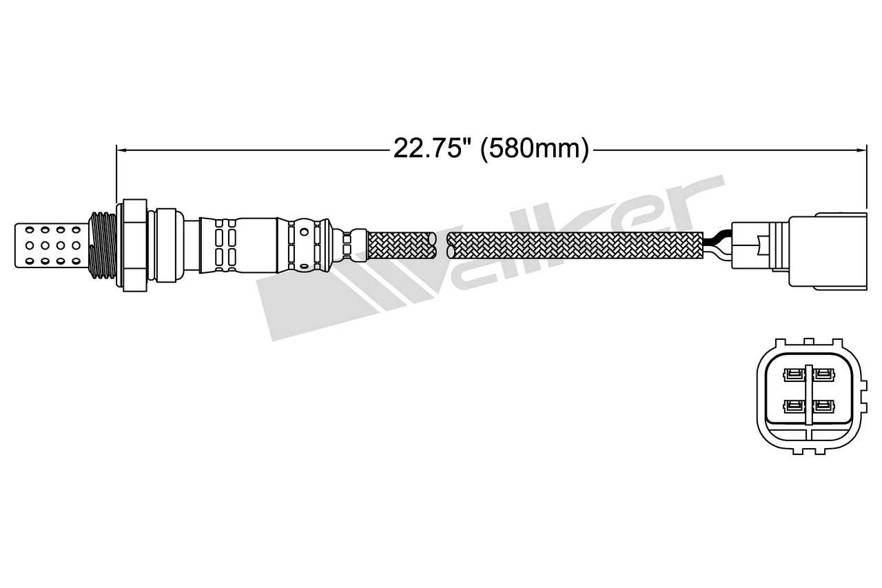 Walker Products Walker Products 250-24106 Oxygen Sensor 4-W Direct Fit 250-24106