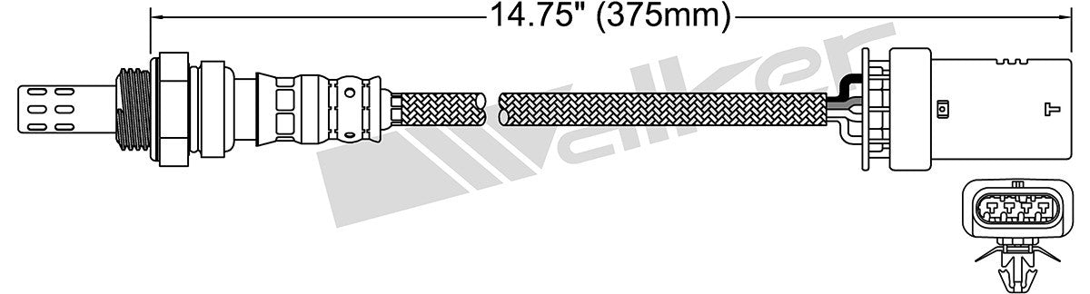 Walker Products Walker Products 250-241132 Oxygen Sensor 4-W Direct Fit 250-241132