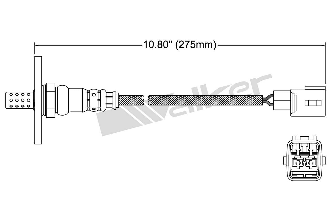 Walker Products Walker Products 250-24157 Oxygen Sensor 4-W Direct Fit W/Flange 250-24157