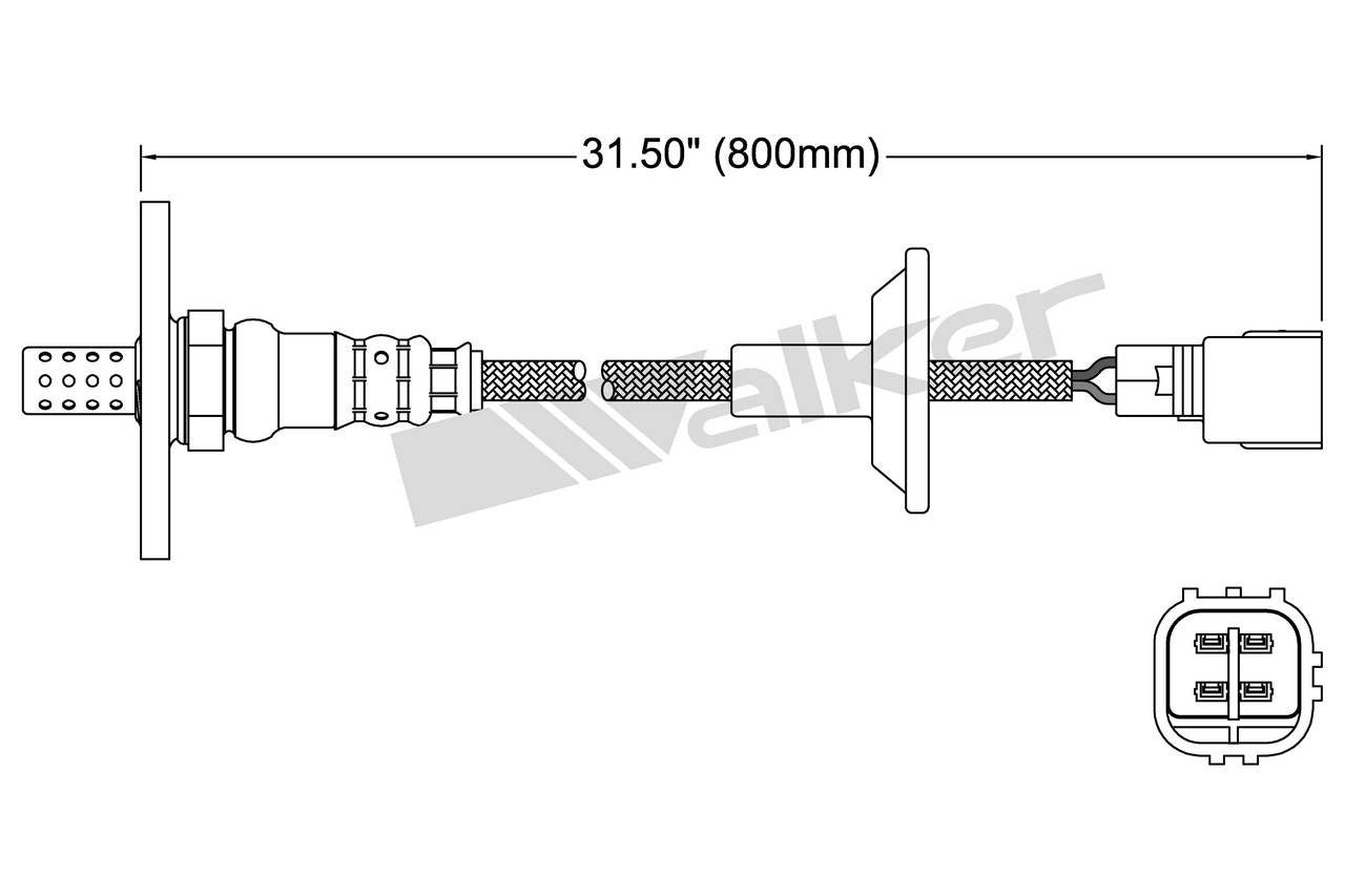 Walker Products Walker Products 250-24278 Oxygen Sensor 4-W Direct Fit W/Flange 250-24278