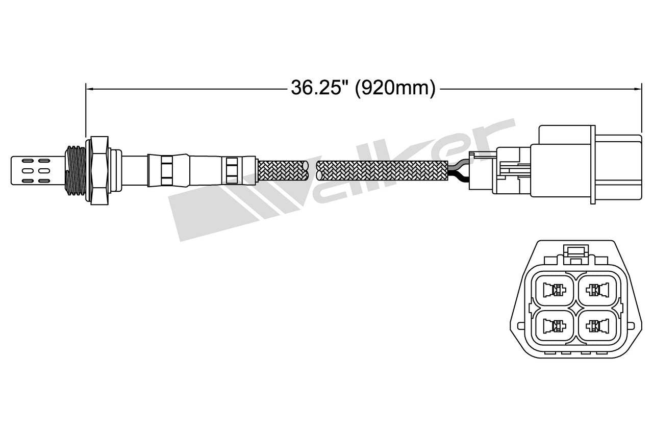 Walker Products Walker Products 250-24284 Oxygen Sensor 4-W Direct Fit 250-24284