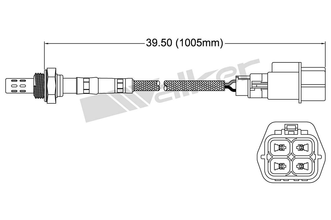 Walker Products Walker Products 250-24286 Oxygen Sensor 4-W Direct Fit 250-24286