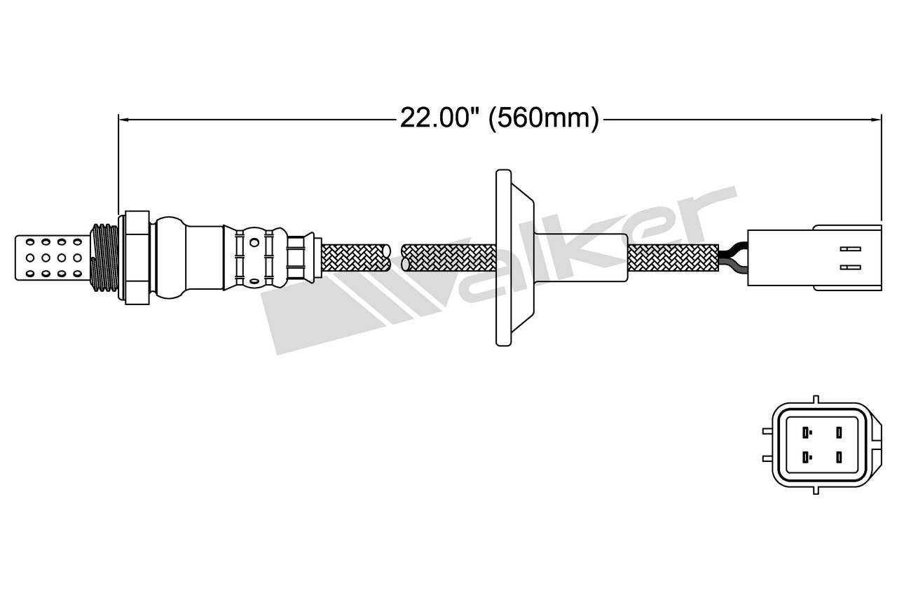 Walker Products Walker Products 250-24293 Oxygen Sensor 4-W Direct Fit 250-24293
