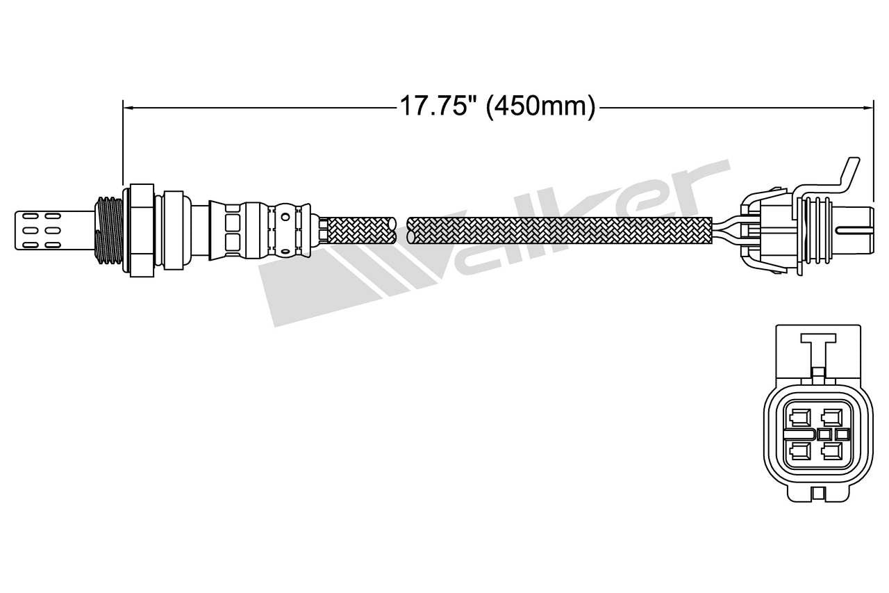 Walker Products Walker Products 250-24339 Oxygen Sensor 4-W Direct Fit 250-24339