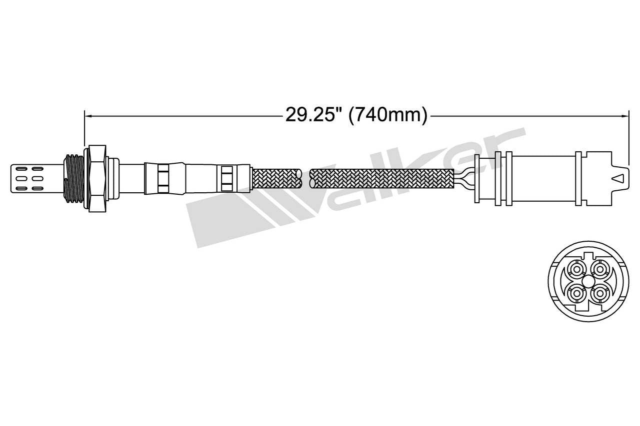 Walker Products Walker Products 250-24390 Oxygen Sensor 4-W Direct Fit 250-24390