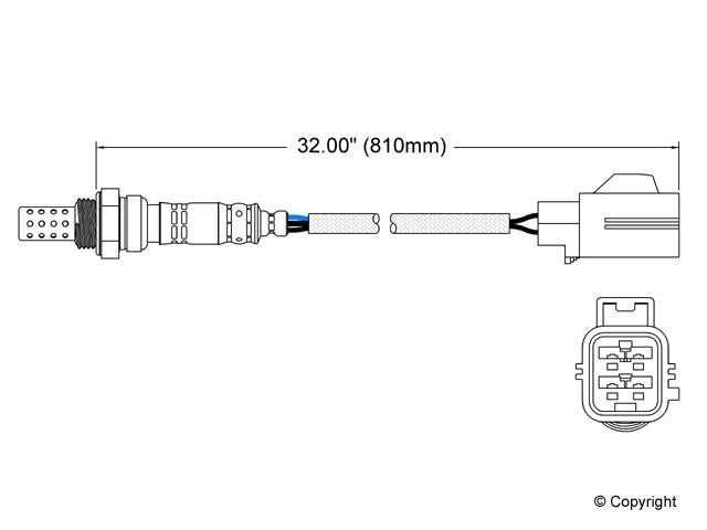 Walker Products Walker Products 250-24408 Oxygen Sensor 4-W Direct Fit 250-24408