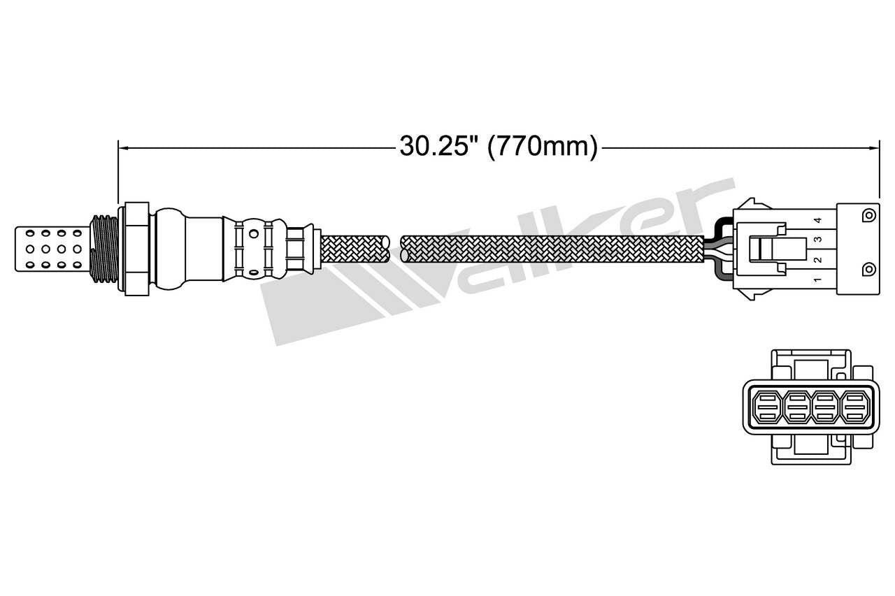 Walker Products Walker Products 250-24409 Oxygen Sensor 4-W Direct Fit 250-24409