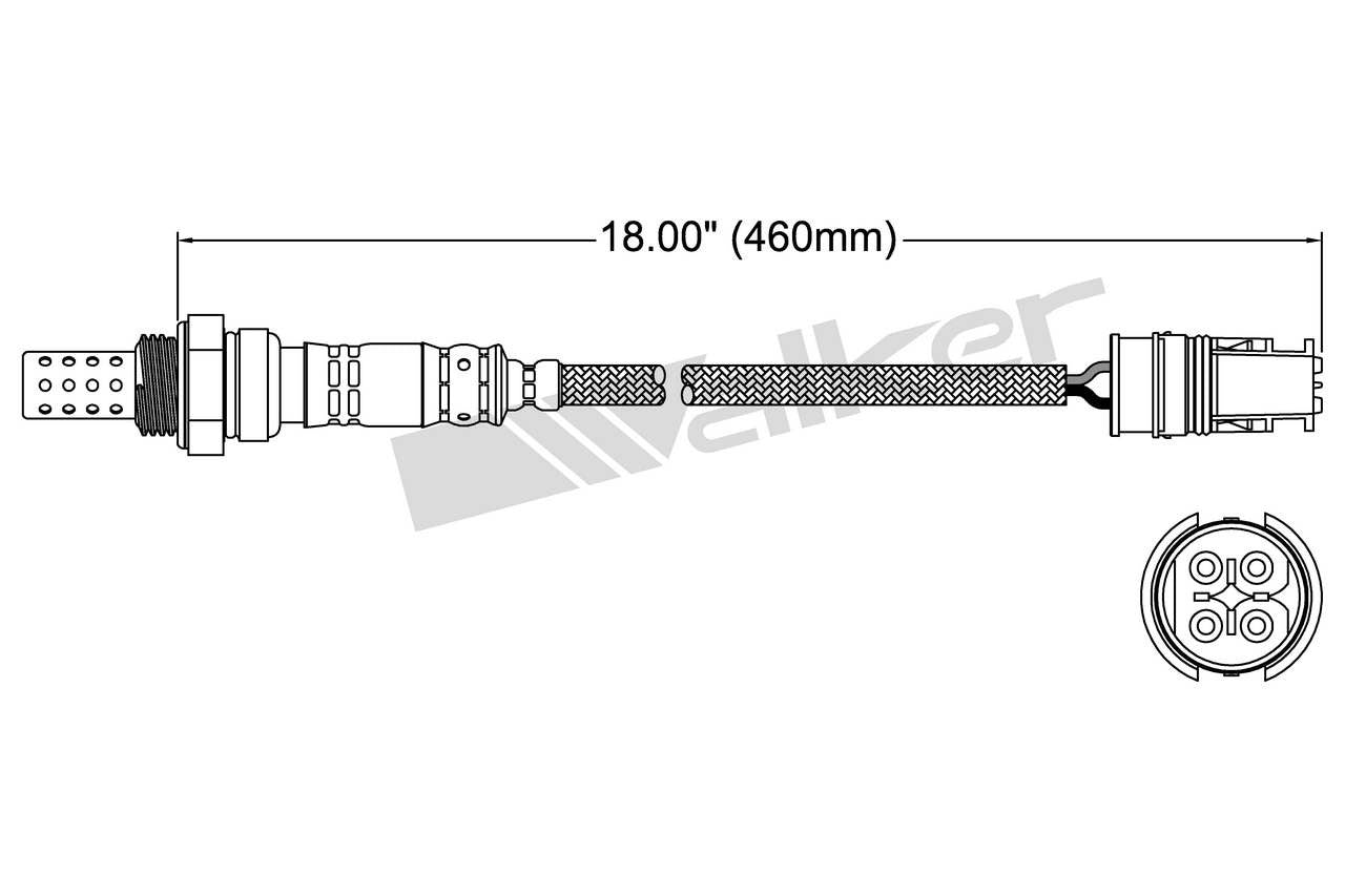 Walker Products Walker Products 250-24412 Oxygen Sensor 4-W Direct Fit 250-24412