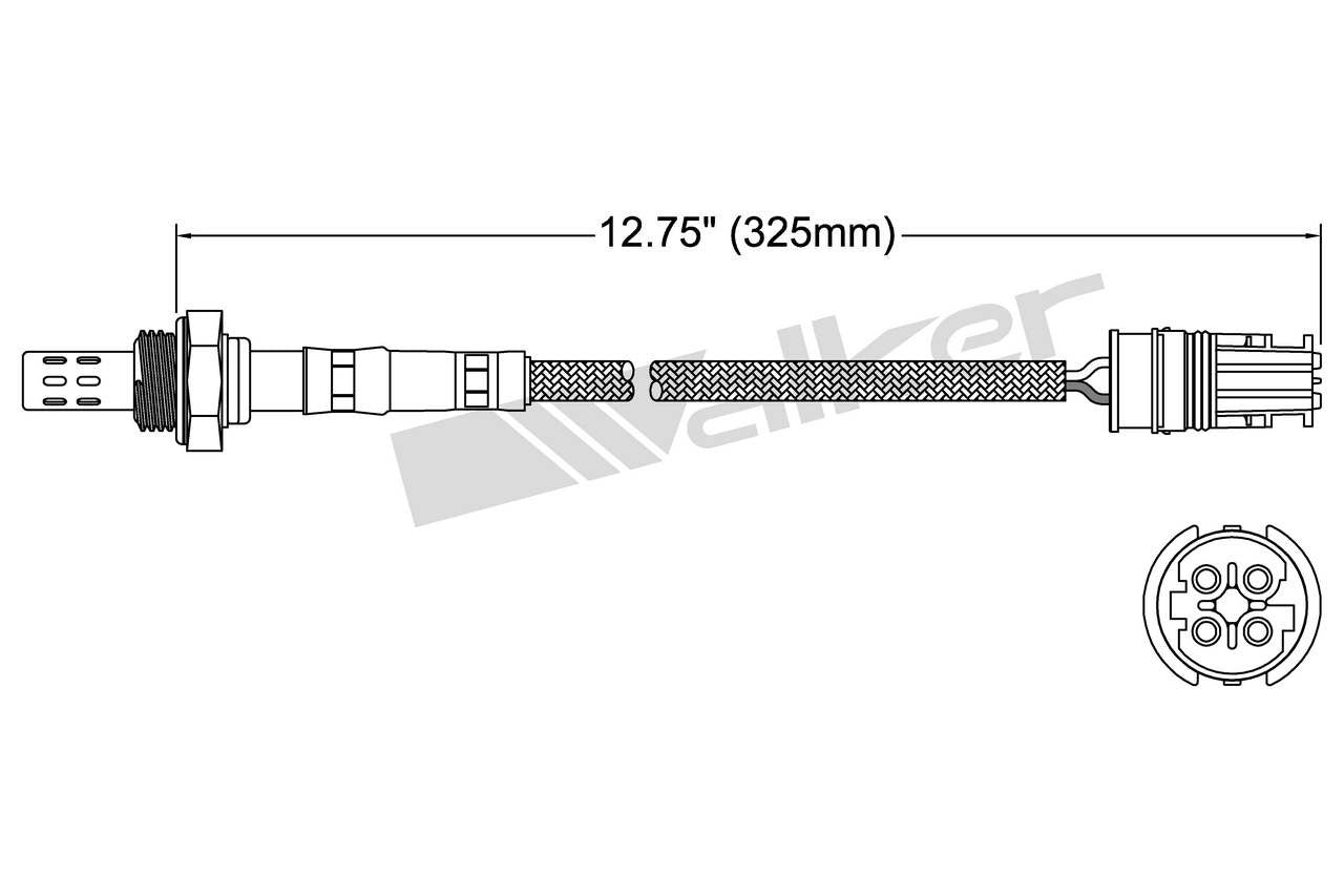 Walker Products Walker Products 250-24413 Oxygen Sensor 4-W Direct Fit 250-24413