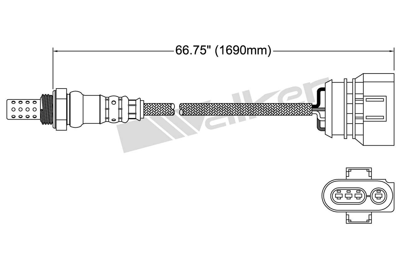 Walker Products Walker Products 250-24414 Oxygen Sensor 4-W Direct Fit 250-24414