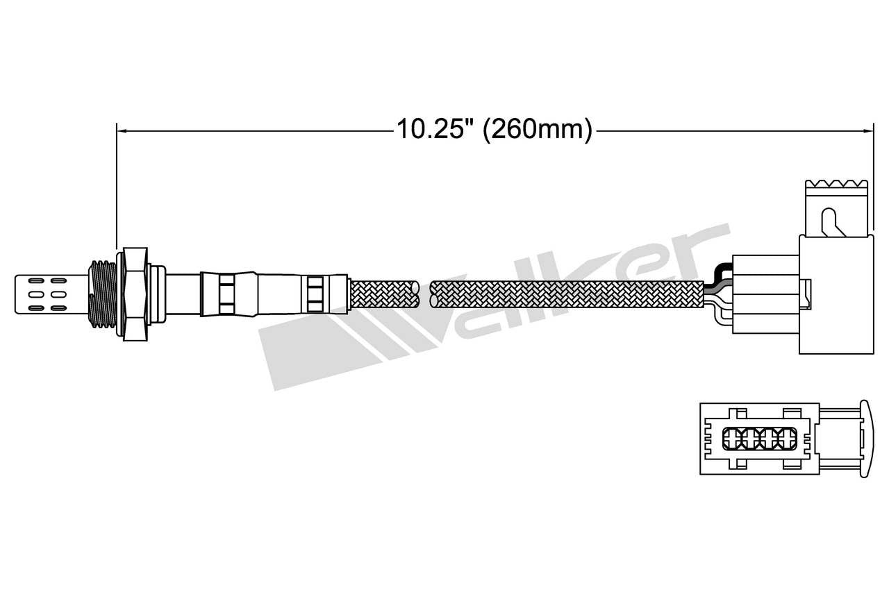 Walker Products Walker Products 250-24423 Oxygen Sensor 4-W Direct Fit 250-24423