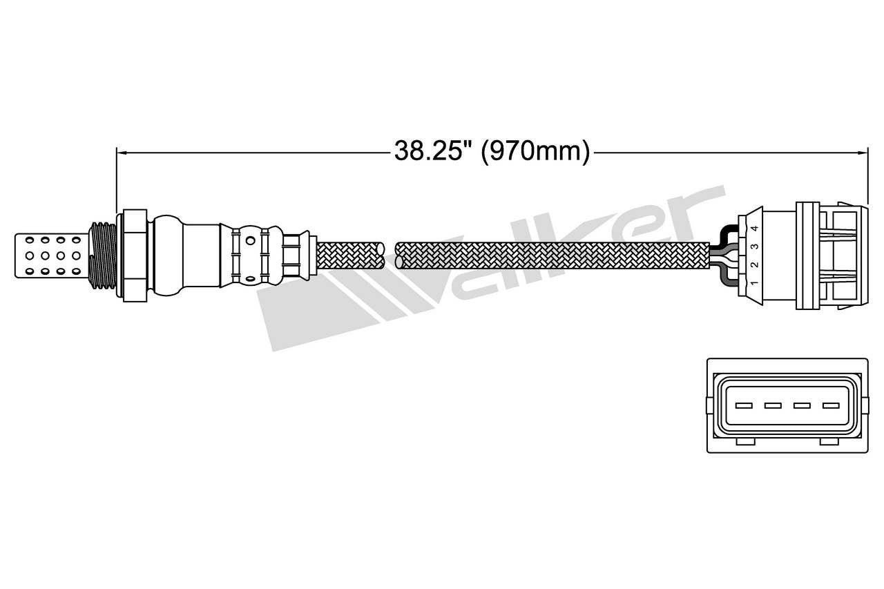 Walker Products Walker Products 250-24428 Oxygen Sensor 4-W Direct Fit 250-24428