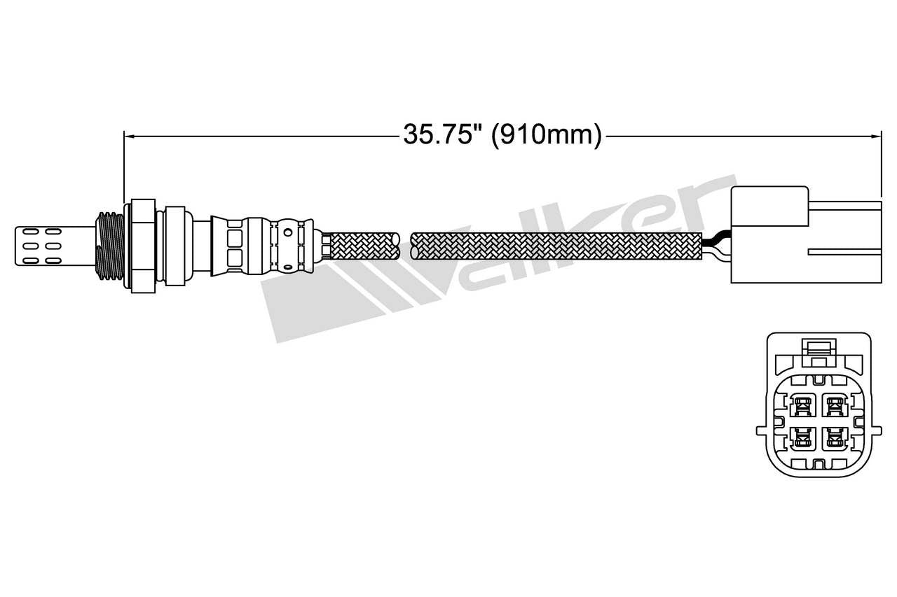 Walker Products Walker Products 250-24451 Oxygen Sensor 4-W Direct Fit 250-24451