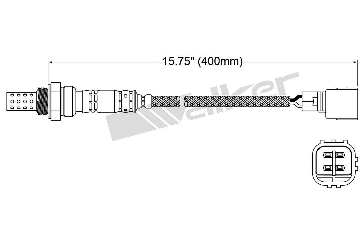 Walker Products Walker Products 250-24487 Oxygen Sensor 4-W Direct Fit 250-24487