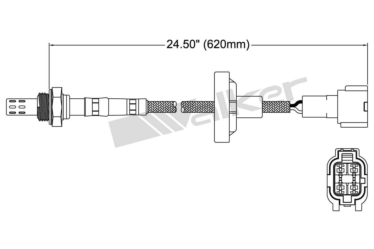 Walker Products Walker Products 250-24499 Oxygen Sensor 4-W Direct Fit 250-24499