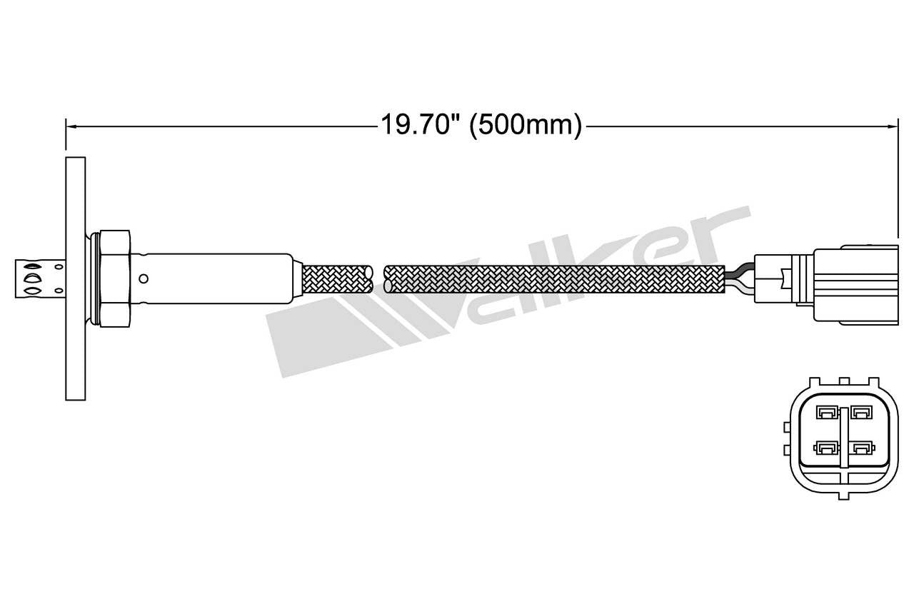 Walker Products Walker Products 250-24501 Oxygen Sensor 4-W Titania W/Flange 250-24501
