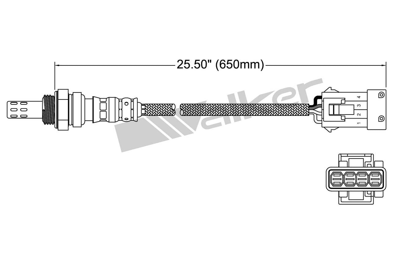 Walker Products Walker Products 250-24546 Oxygen Sensor 4-W Direct Fit 250-24546