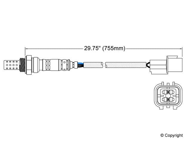 Walker Products Walker Products 250-24631 Oxygen Sensor 4-W Direct Fit 250-24631