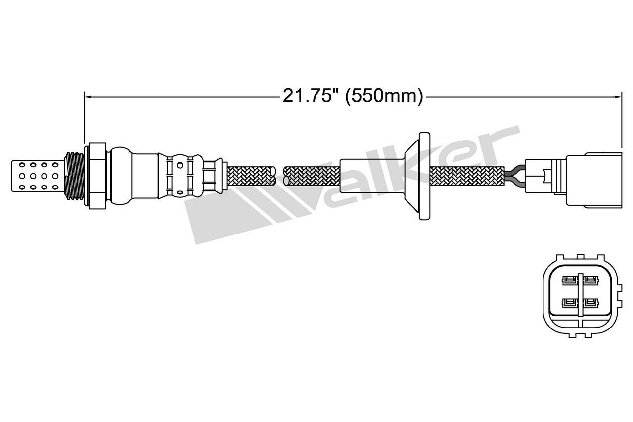 Walker Products Walker Products 250-24684 Oxygen Sensor 4-W Direct Fit 250-24684