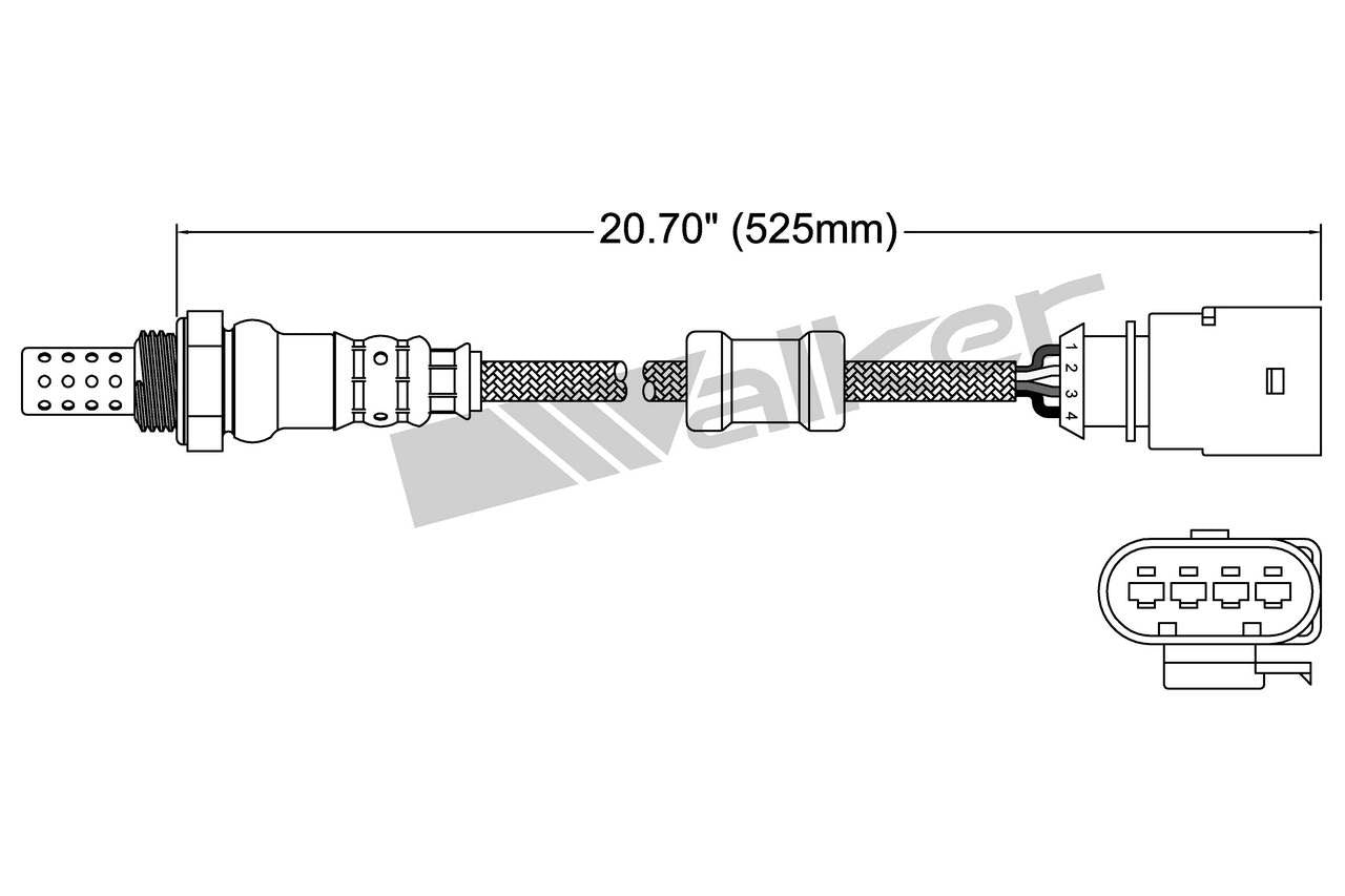 Walker Products Walker Products 250-24699 Oxygen Sensor 4-W Direct Fit 250-24699