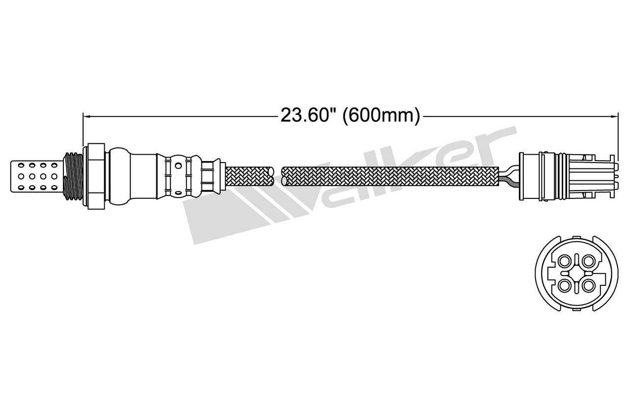 Walker Products Walker Products 250-24713 Oxygen Sensor 4-W Direct Fit 250-24713