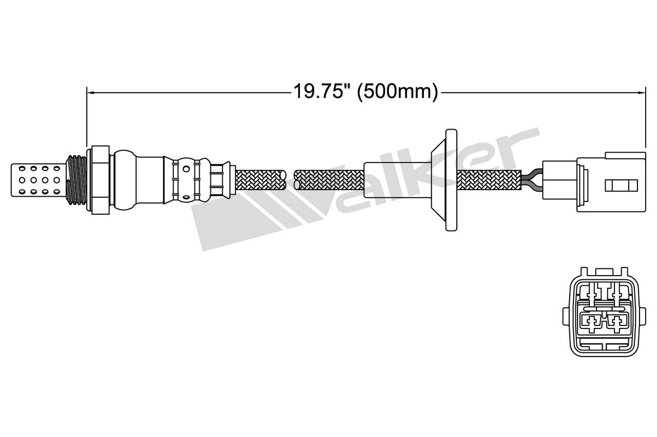 Walker Products Oxygen Sensor 250-24747