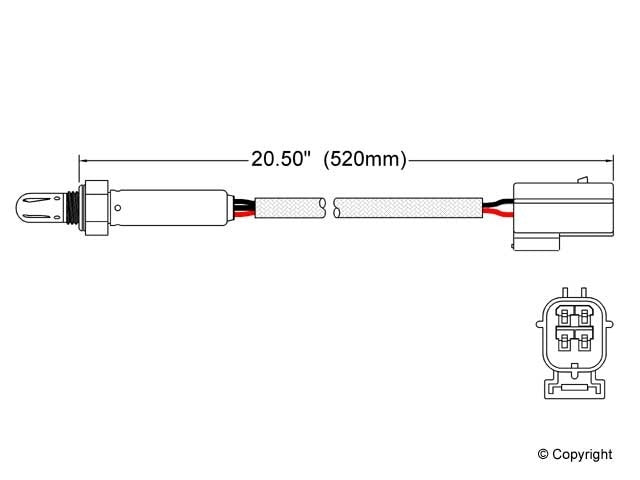 Walker Products Oxygen Sensor 250-24804