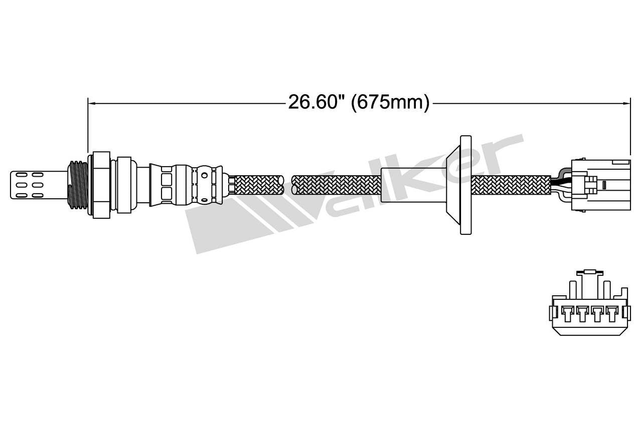 Walker Products Walker Products 250-24838 Oxygen Sensor 4-W Direct Fit 250-24838