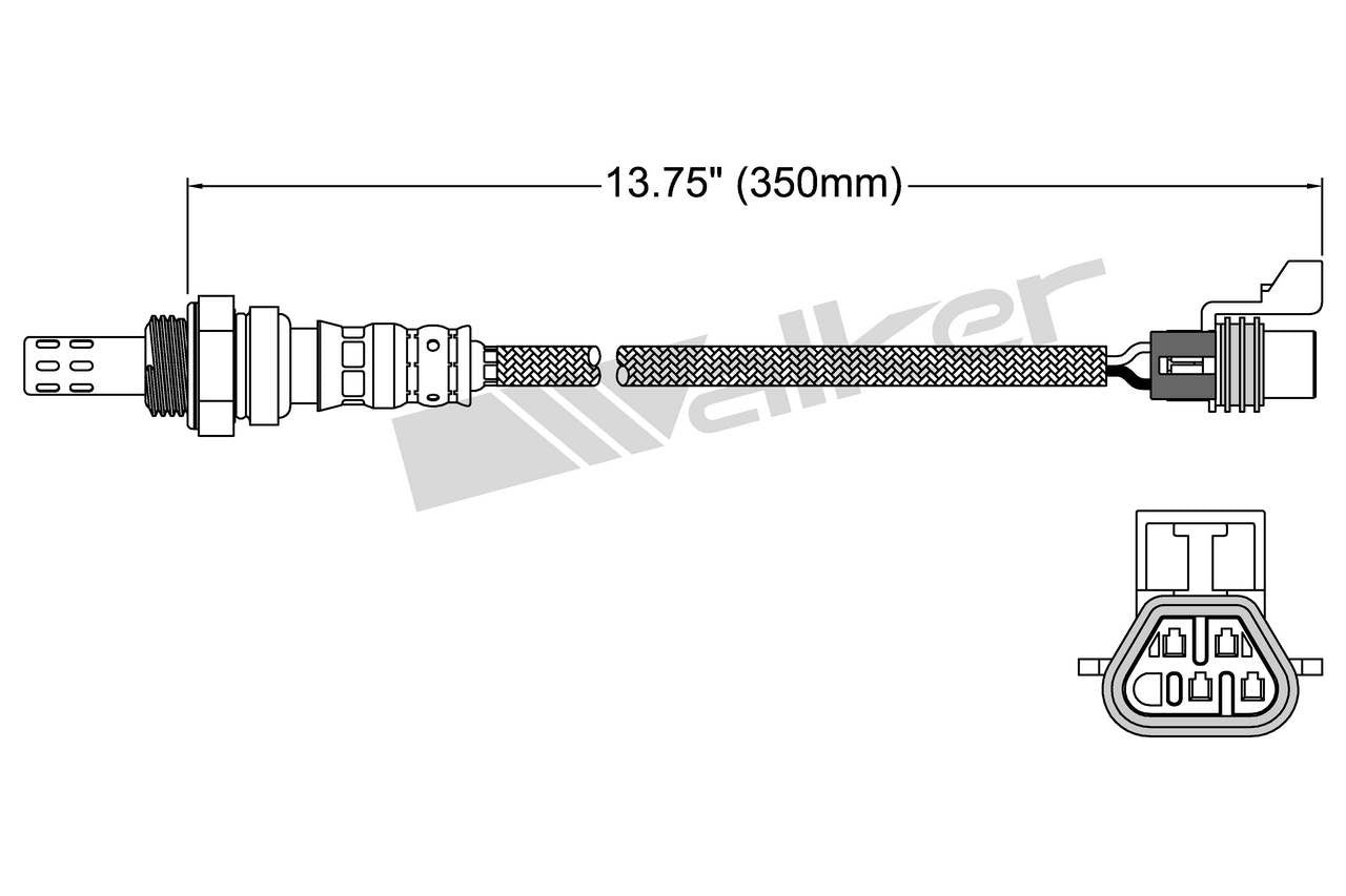 Walker Products Walker Products 250-24950 Oxygen Sensor 4-W Direct Fit 250-24950
