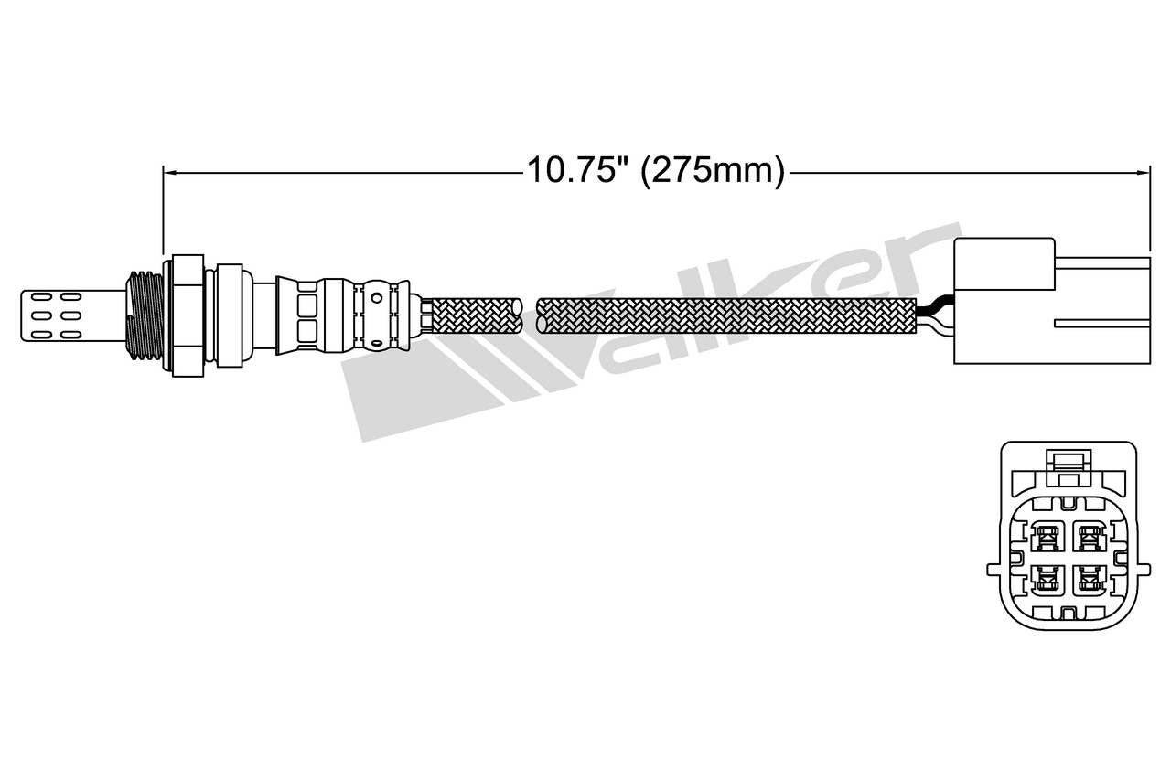 Walker Products Walker Products 250-24951 Oxygen Sensor 4-W Direct Fit 250-24951