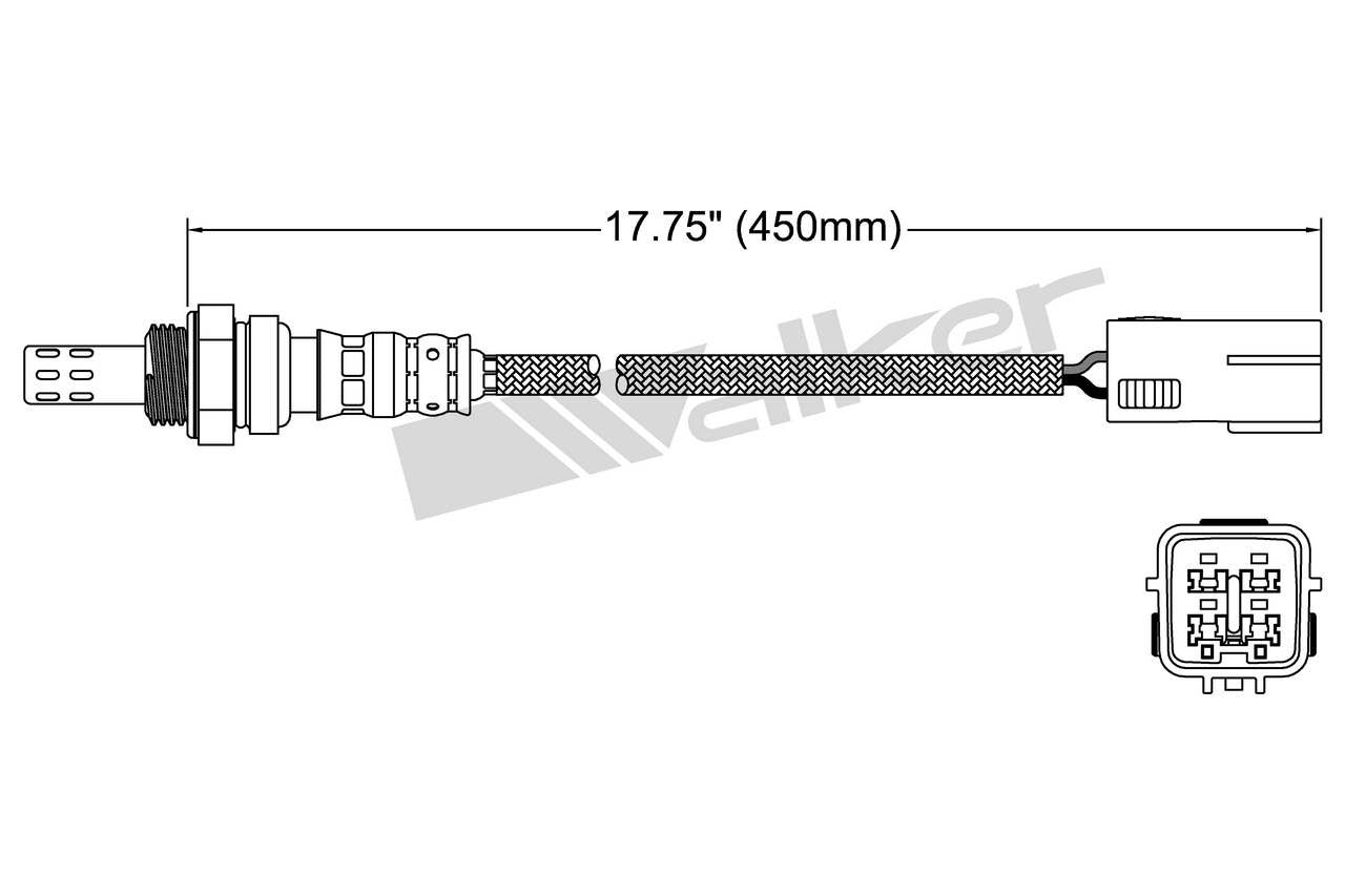 Walker Products Walker Products 250-24958 Oxygen Sensor 4-W Direct Fit 250-24958