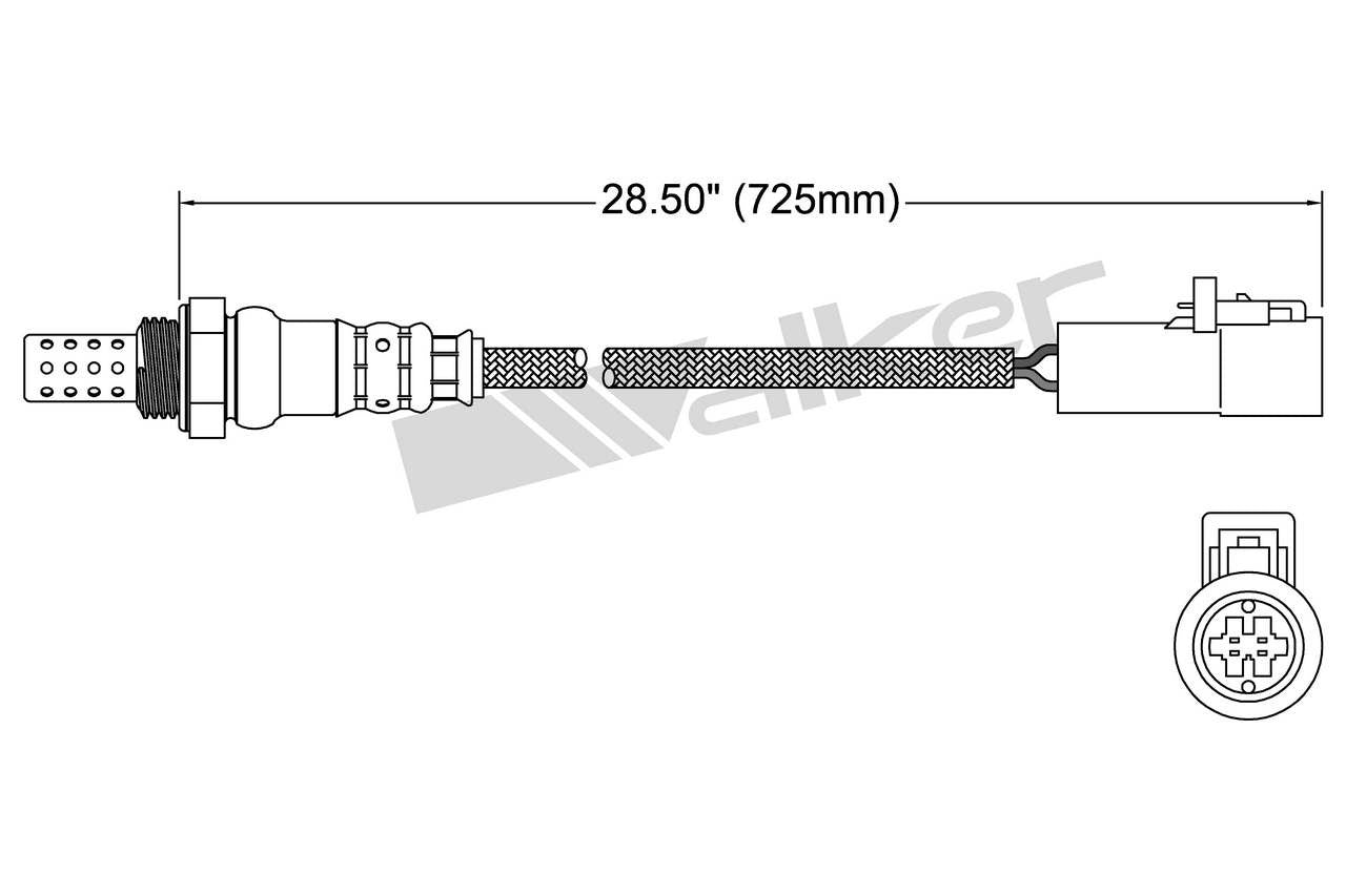 Walker Products Walker Products 250-24976 Oxygen Sensor 4-W Direct Fit 250-24976
