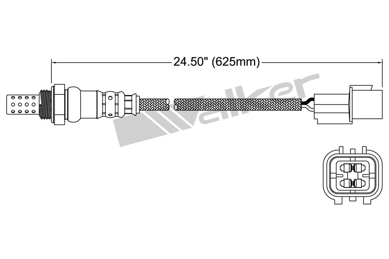 Walker Products Walker Products 250-24988 Oxygen Sensor 4-W Direct Fit 250-24988