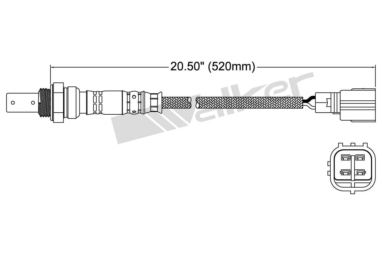 Walker Products Oxygen Sensor 250-54002