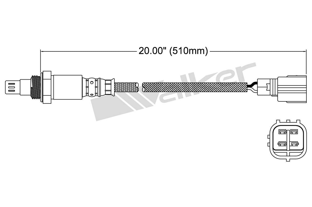 Walker Products Walker Products 250-54007 Oxygen Sensor 4-W Air Fuel Ratio 250-54007