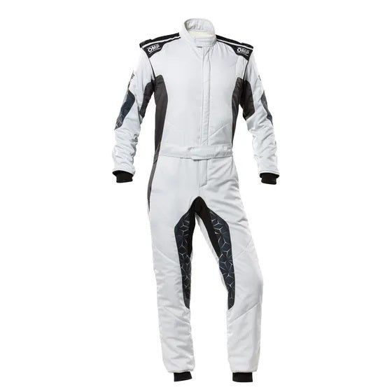 OMP TECNICA HYBRID OVERALL F IA 8856-2018 GRAY / BLAC Safety Clothing Driving Suits main image
