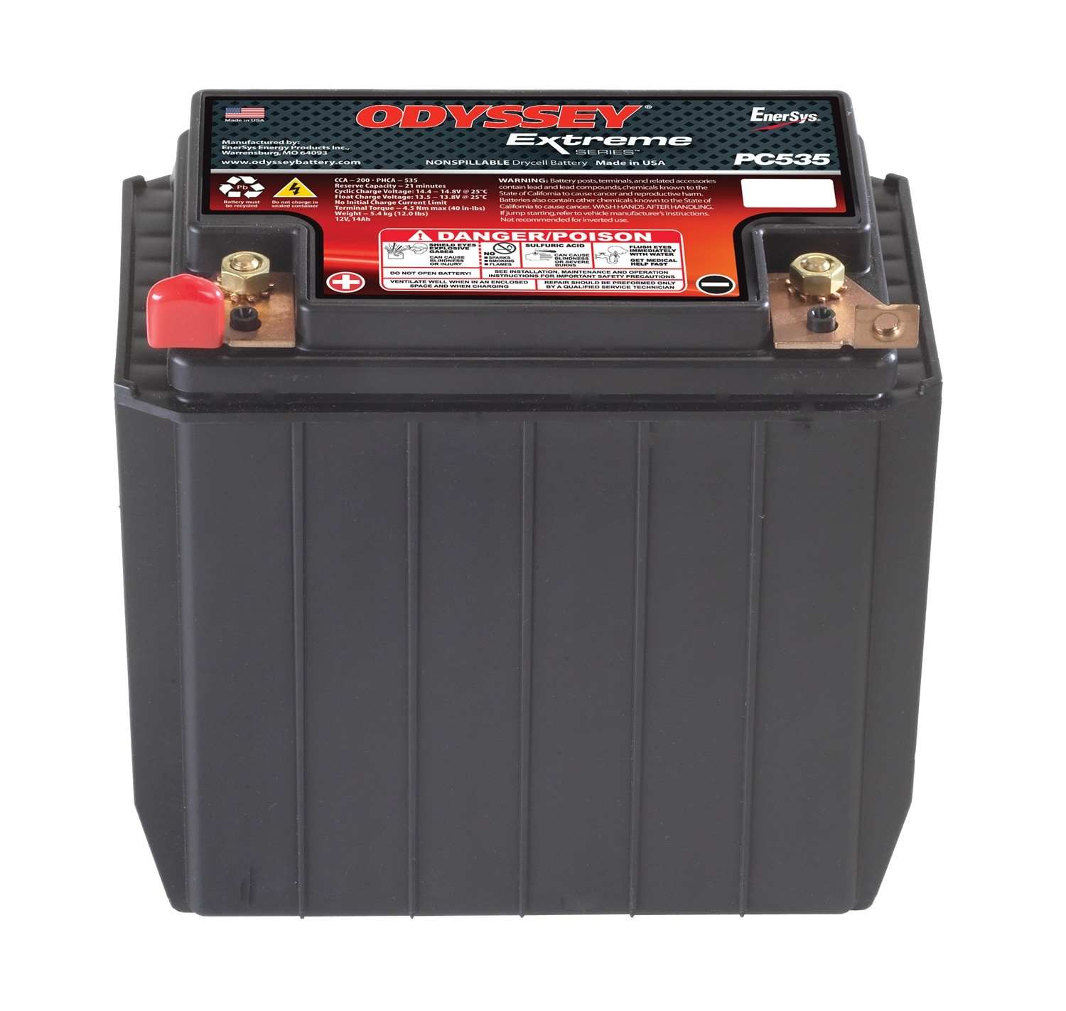 Odyssey Battery 200CCA/265CA M6 Female Terminal ODS-AGM16B