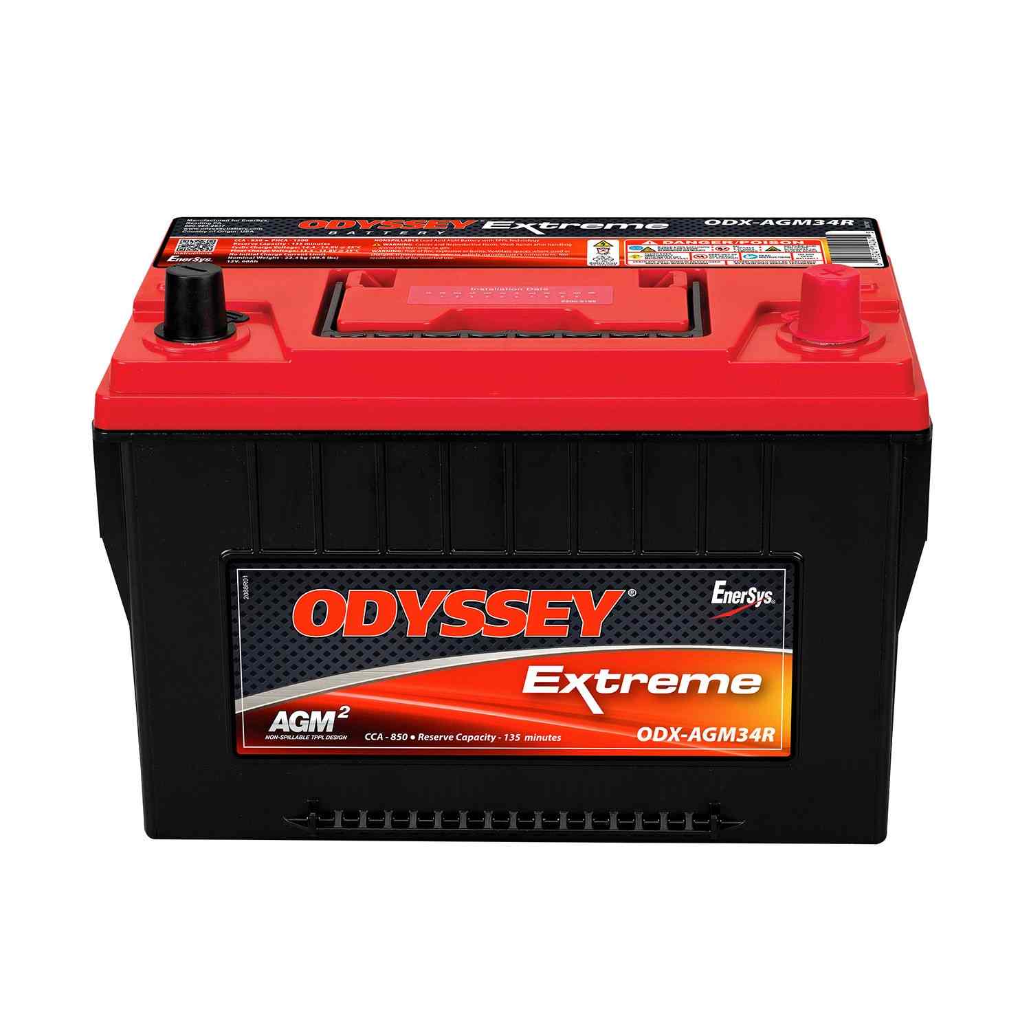 Odyssey Battery Auto/Truck/Heavy Duty & Commercial Extreme AGM Battery (34R-PC1500T) ODX-AGM34R