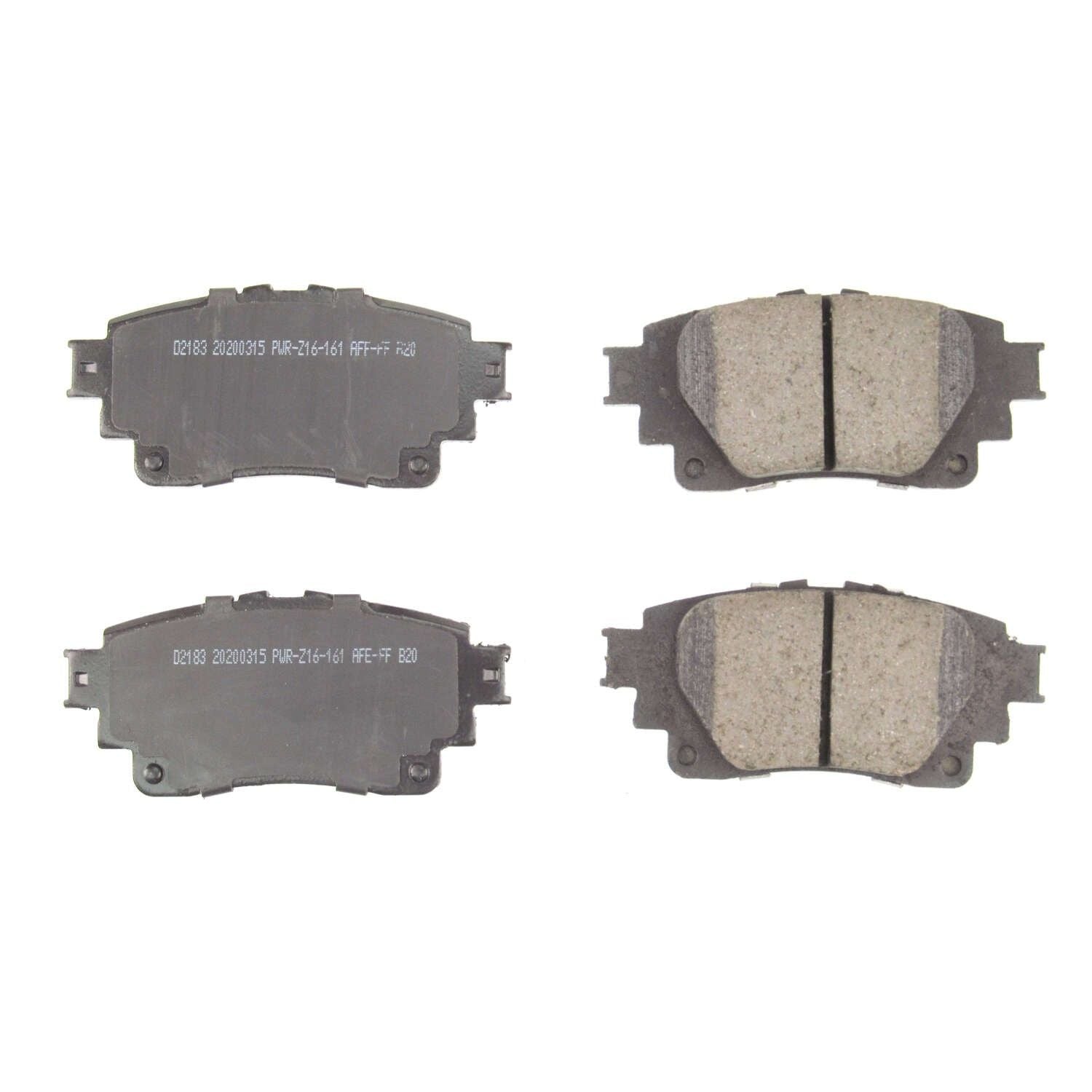 Power Stop 2019 Toyota Corolla Rear Z16 Evolution Ceramic Brake Pads 16-2183
