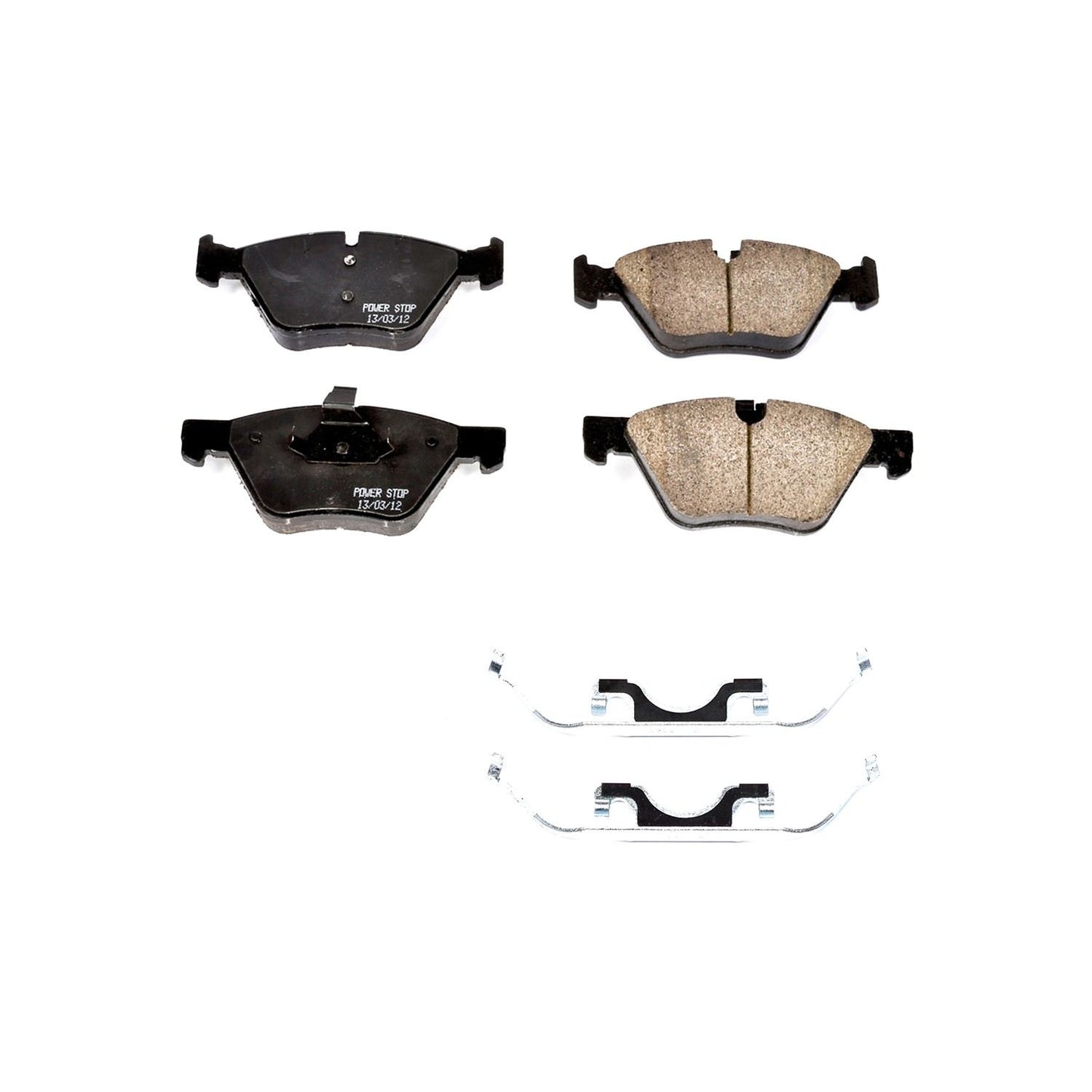 Power Stop 2005 Jaguar Vanden Plas Front Z17 Evolution Ceramic Brake Pads w/Hardware 17-1065