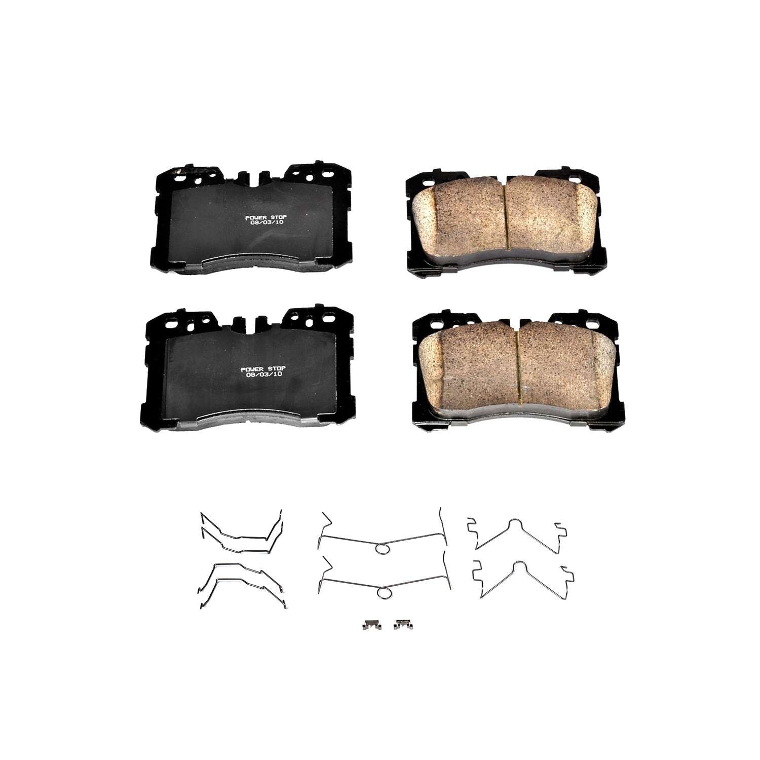Power Stop 07-17 Lexus LS460 Front Z17 Evolution Ceramic Brake Pads w/Hardware 17-1282
