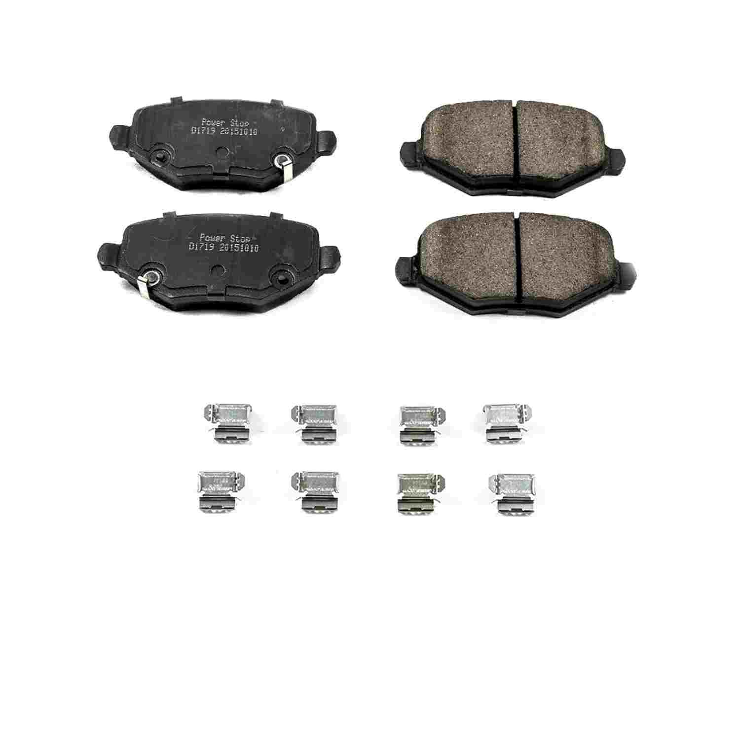 Power Stop 12-16 Chrysler Town & Country Rear Z17 Evolution Ceramic Brake Pads w/Hardware 17-1719