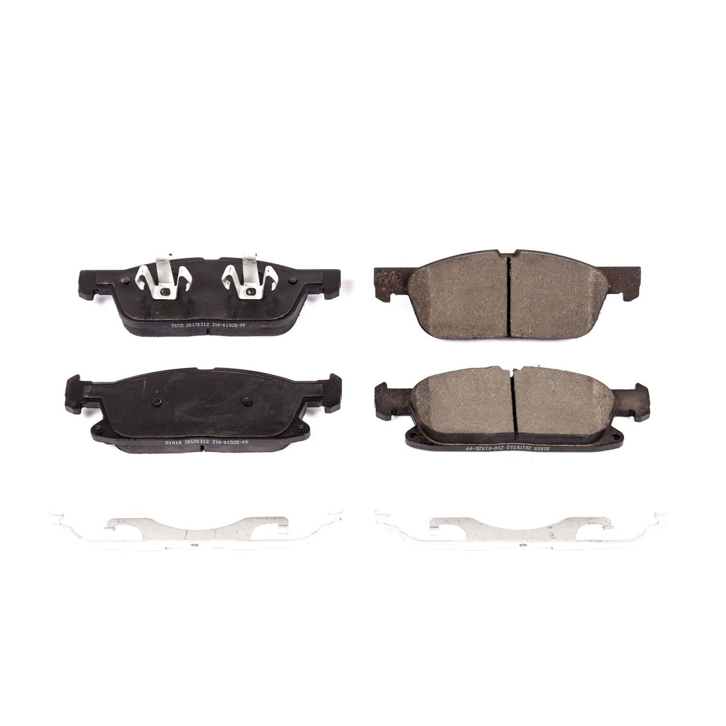 Power Stop 15-19 Ford Edge Front Z17 Evolution Ceramic Brake Pads w/Hardware 17-1818