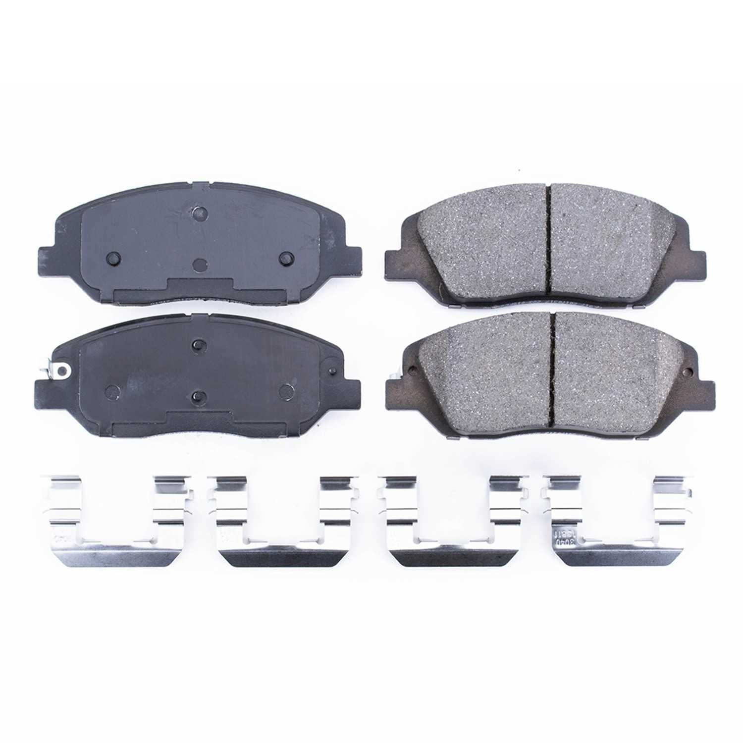 Power Stop 17-18 Hyundai Santa Fe Front Z17 Evolution Ceramic Brake Pads w/Hardware 17-1917
