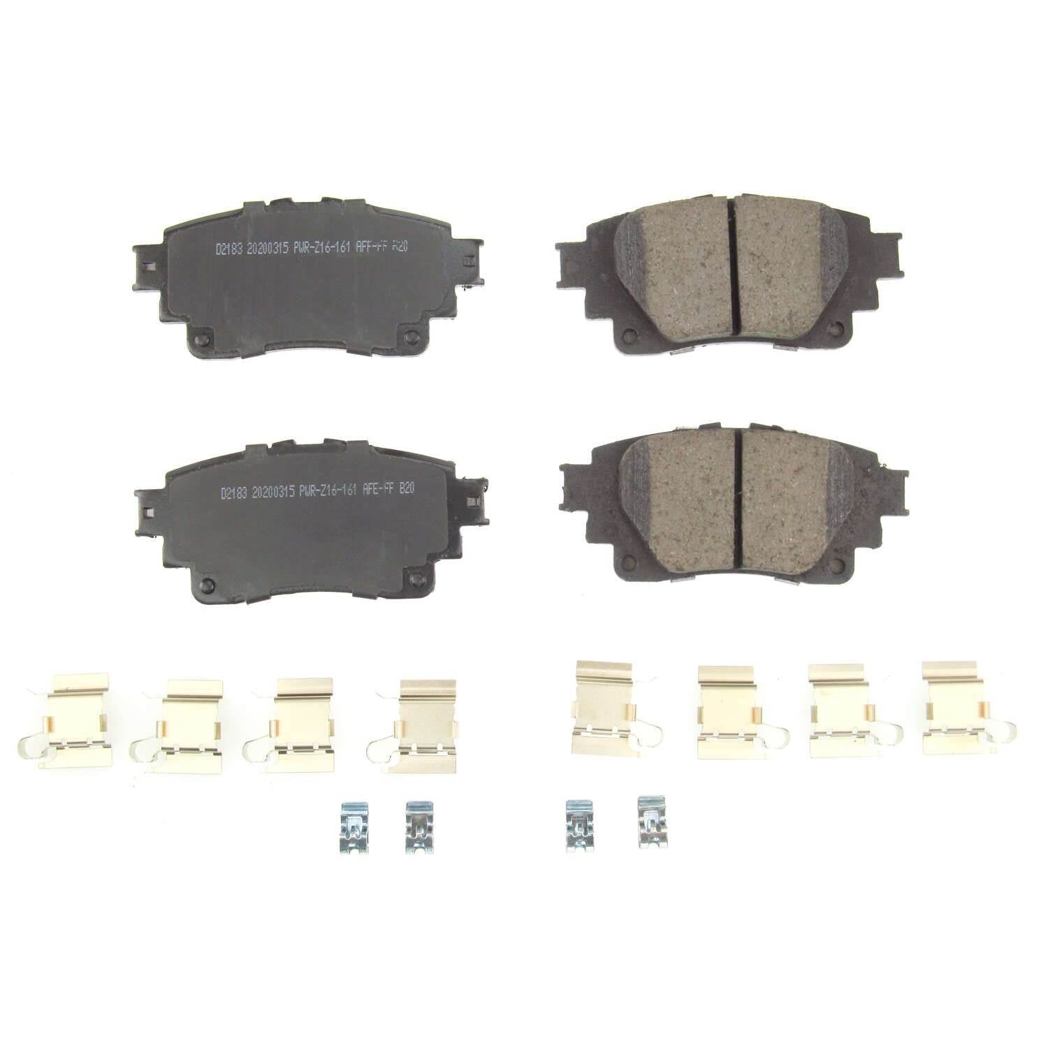 Power Stop 2019 Toyota Corolla Rear Z17 Evolution Ceramic Brake Pads w/Hardware 17-2183