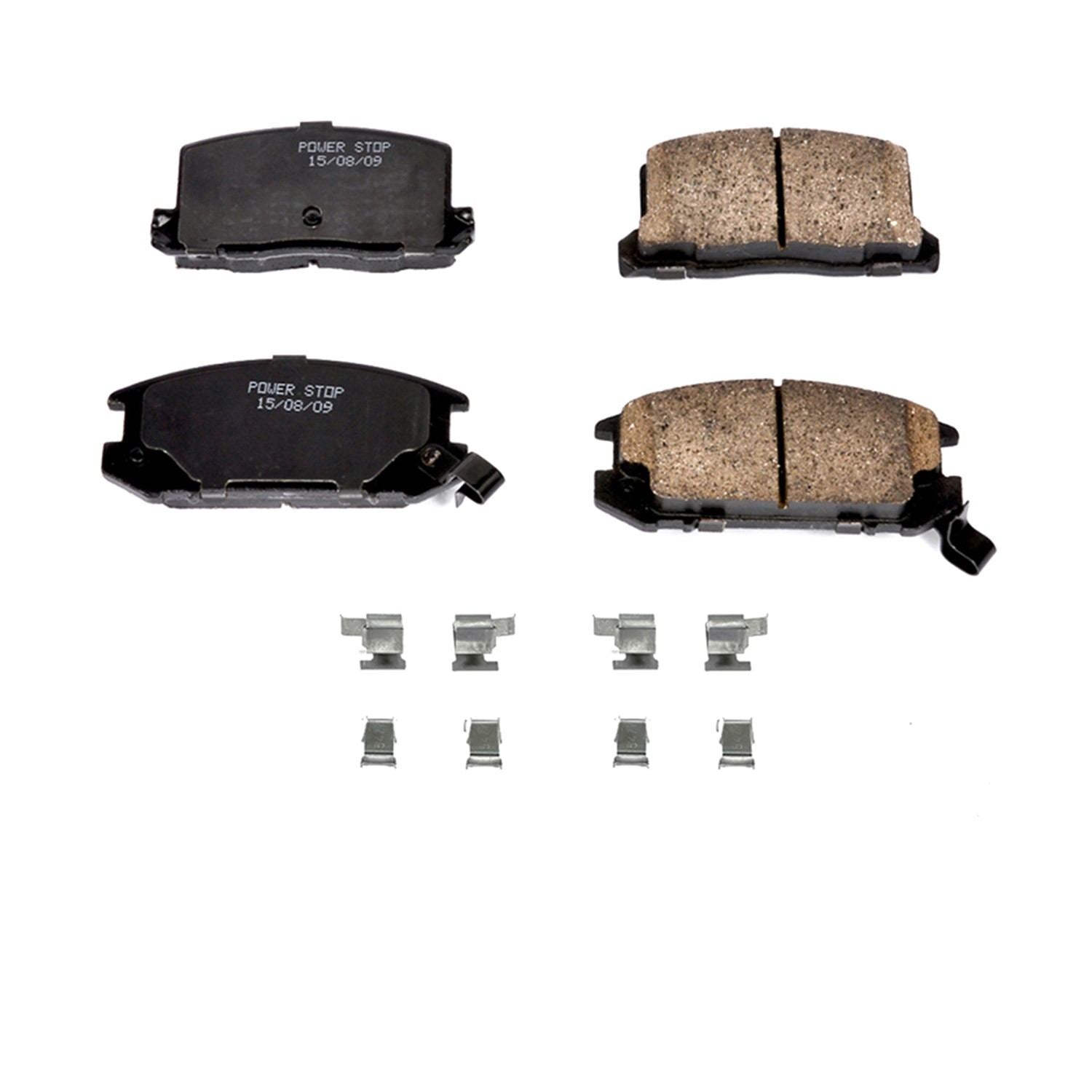 Power Stop 85-89 Toyota MR2 Rear Z17 Evolution Ceramic Brake Pads w/Hardware 17-309