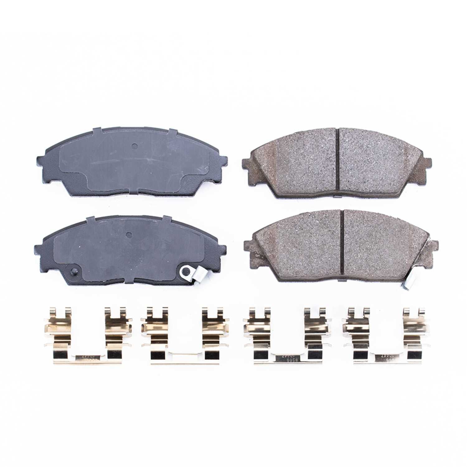 Power Stop 90-91 Honda Civic Front Z17 Evolution Ceramic Brake Pads w/Hardware 17-373