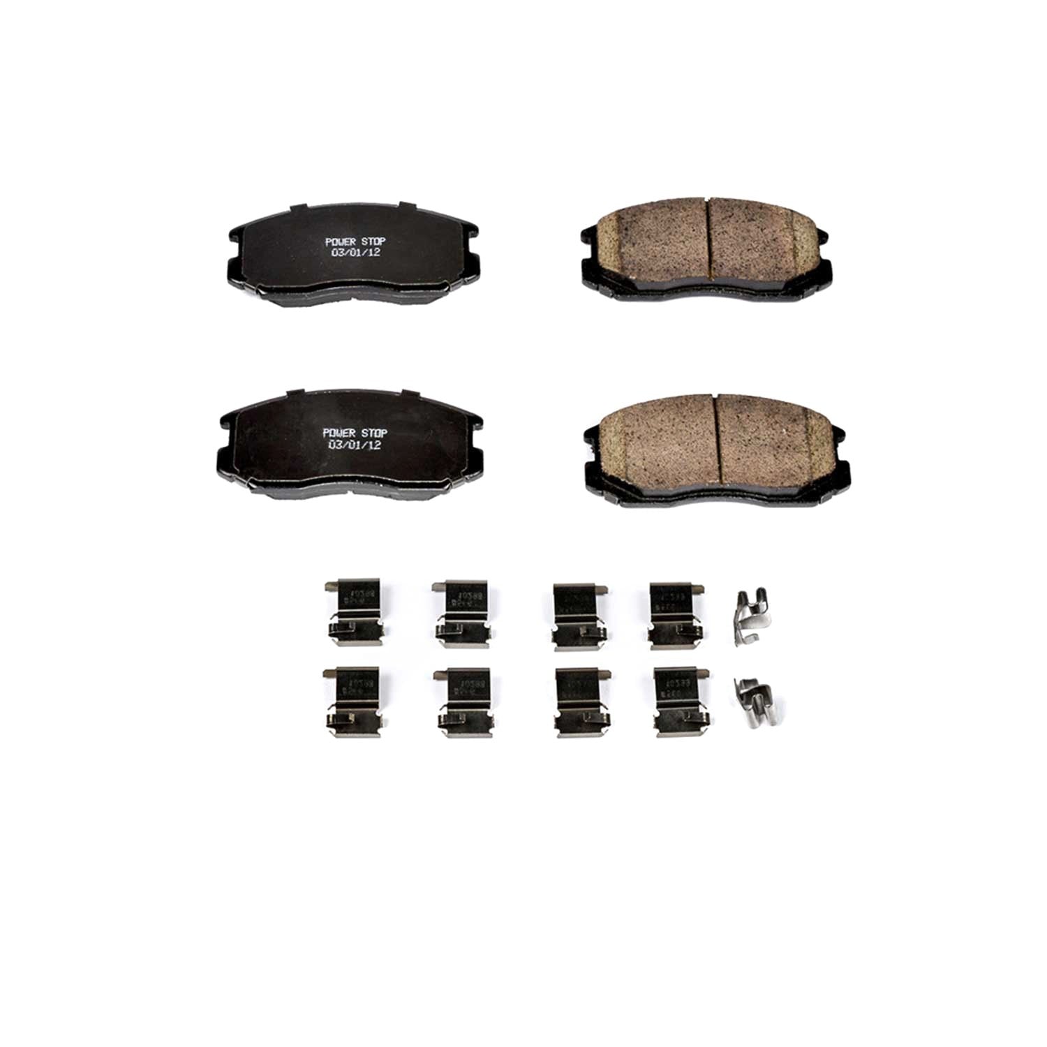 Power Stop 91-96 Eagle Summit Front Z17 Evolution Ceramic Brake Pads w/Hardware 17-602