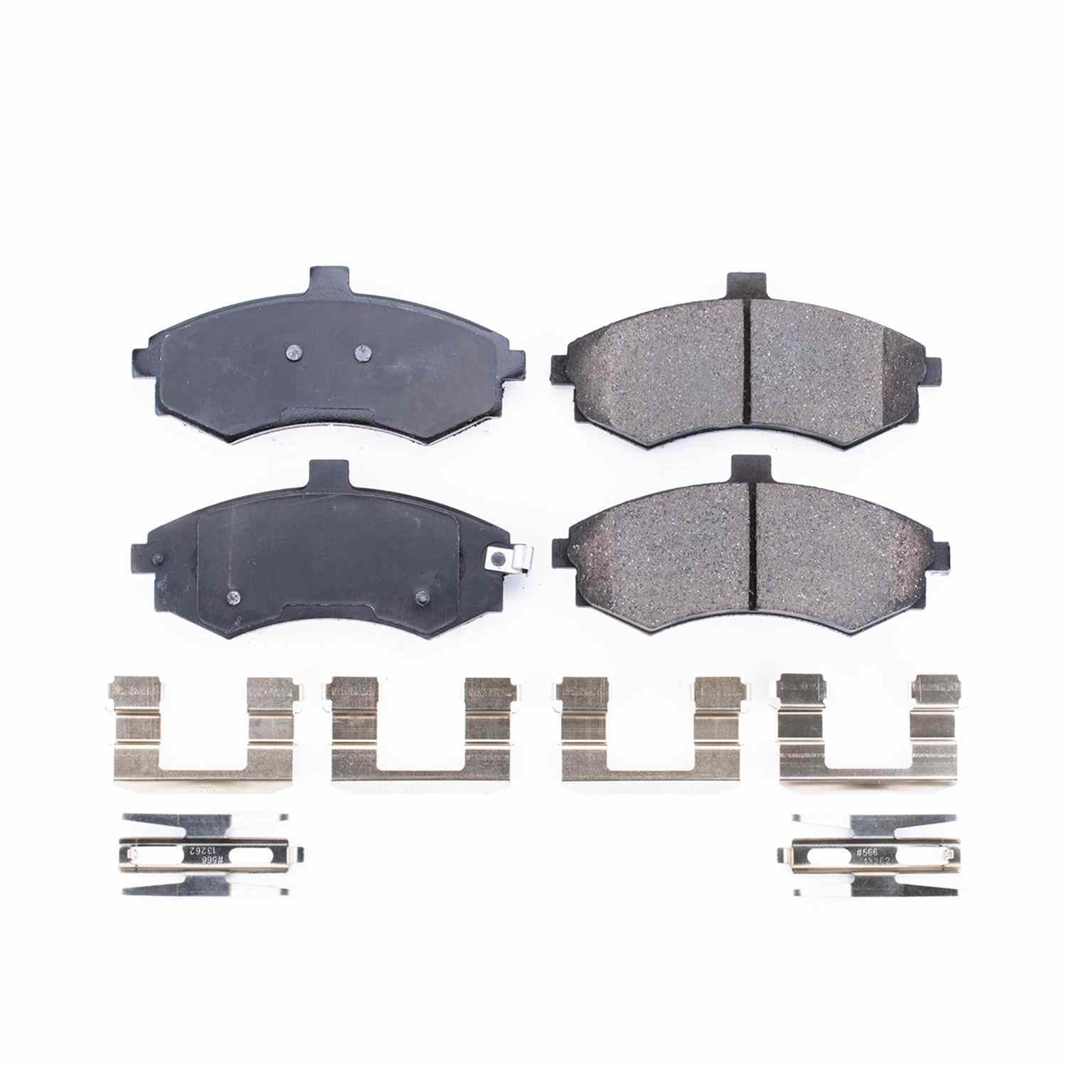Power Stop 02-05 Hyundai Elantra Front Z17 Evolution Ceramic Brake Pads w/Hardware 17-941